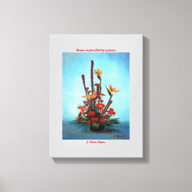 Impressão Em Tela Bodegón de Flores — Vida estática das flores (Frente)