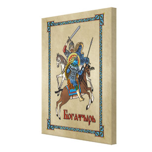 Impressão Em Tela Bogatyr russo medieval