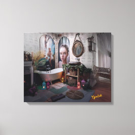 Impressão Em Tela "Bohemian Bath Bliss - Fada e Legância Feminina