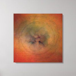 Impressão Em Tela Boho Art Suculta Em Fundo De Textura Laranja