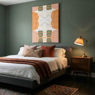 Impressão Em Tela Boho Arte Abstrato Orgânico Moderno Minimalista