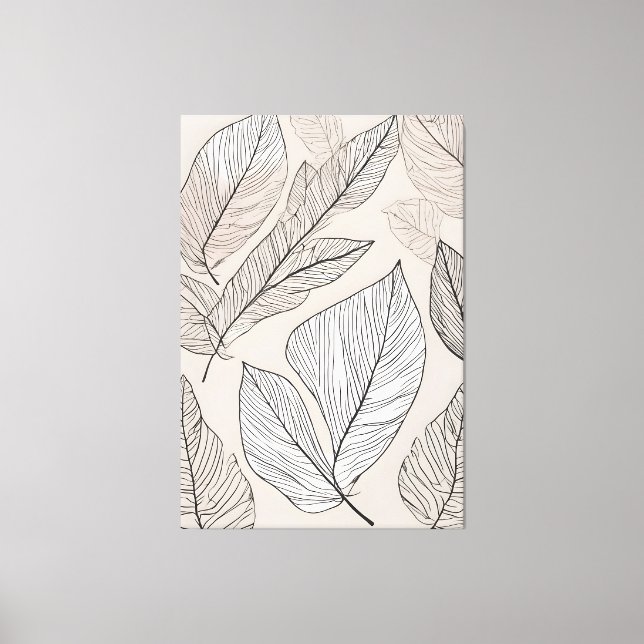 Impressão Em Tela Boho deixa arte (Frente)