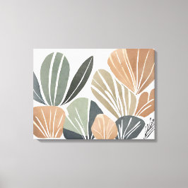 Impressão Em Tela Boho Flower Folha Botânica Estilo de arte Simples 