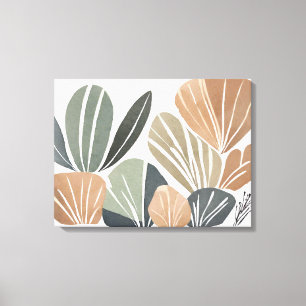 Impressão Em Tela Boho Flower Folha Botânica Estilo de arte Simples 