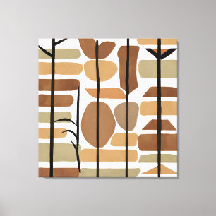 Impressão Em Tela Boho Rock Polygon Leaf Arte Botânica Estilo Modern