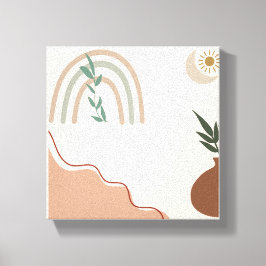 Impressão Em Tela Boho Wall Art Minimalista | Canva anestésica neutr