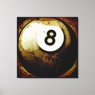Impressão Em Tela Bola do estilo 8 do Grunge