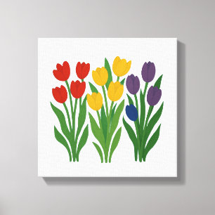 Impressão Em Tela Bold Floral Design Tulip Wall Art