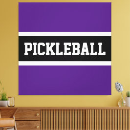 Impressão Em Tela Bold Purple Sports Letters PICKLEBALL