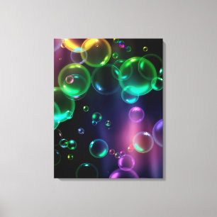 Impressão Em Tela Bolhas corajosas