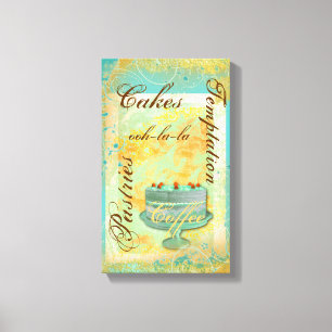 Impressão Em Tela Bolo de café francês da padaria do Patisserie