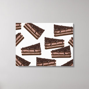 Impressão Em Tela Bolo de chocolate ao leite.