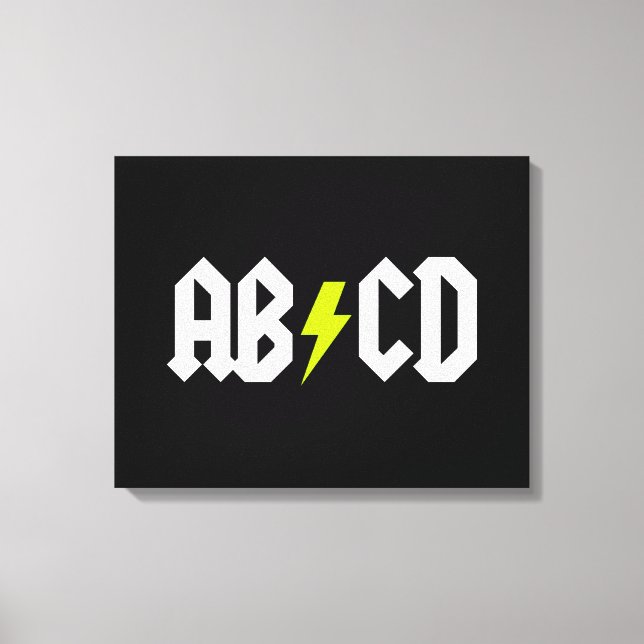 Impressão Em Tela Bolsa Amarelo ACDC (Frente)