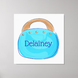 Impressão Em Tela Bolsa Azul Preppy Bermuda Personalizada / Parede