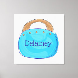 Impressão Em Tela Bolsa Azul Preppy Bermuda Personalizada / Parede