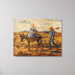 Impressão Em Tela Bom dia, casal camponês indo trabalhar