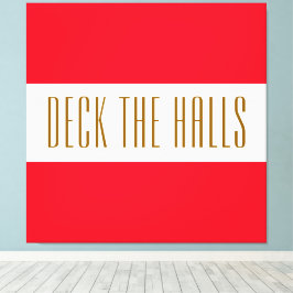 Impressão Em Tela Bom Natal, Red DECK, as tiras de calça