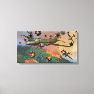 Impressão Em Tela Bomba G4M Betty do Japão executada