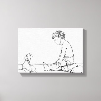 Impressão Em Tela Boneca de Cabeça de Peixe