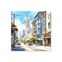 Bonita caneta e esboço de tinta em São Francisco