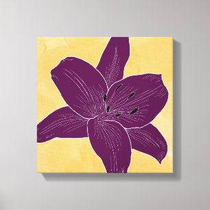 Impressão Em Tela Bonita Design de Flor Lily N.o 4