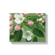 Bonito flor de maçã floral verde simples Hygge div