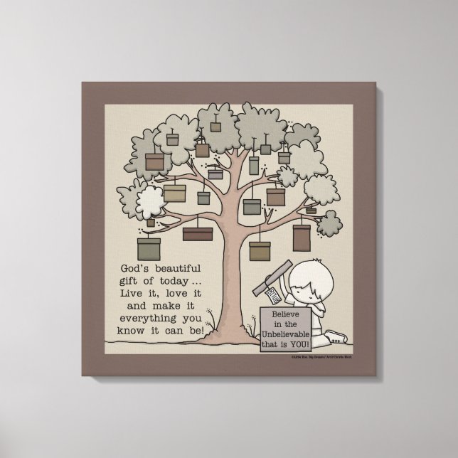 Impressão Em Tela Bonito presente (Frente)