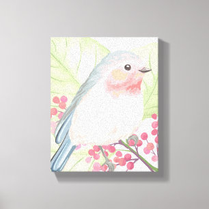 Impressão Em Tela Bonito Tela de Pássaro de Pastel