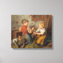 Bons Amigos (Jovens Brincando Com Coelho De Pet)