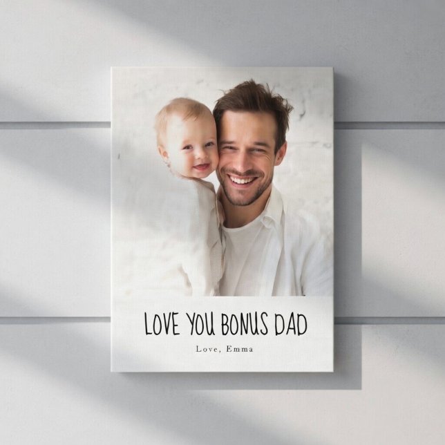 Impressão Em Tela Bônus Personalizado Foto do Papai | Presente Perso (Criador carregado)