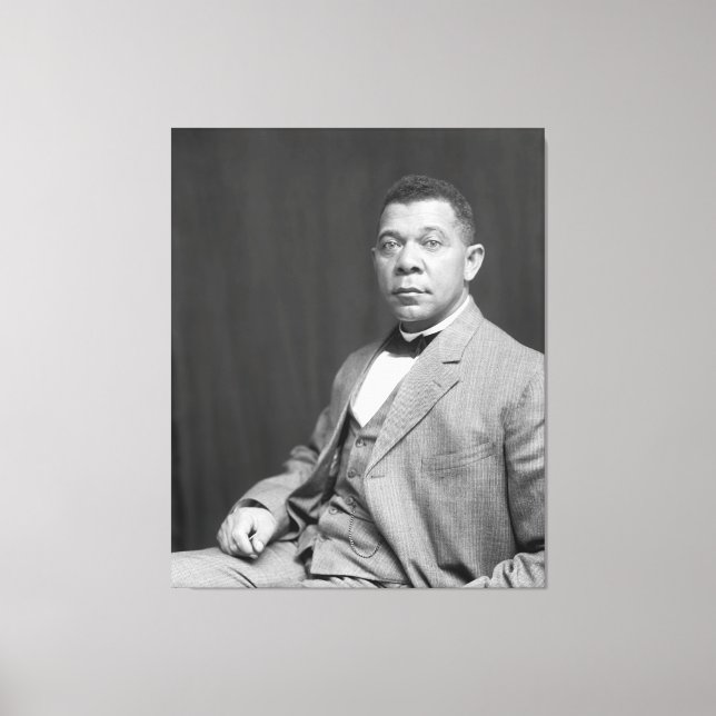 Impressão Em Tela Booker Taliaferro Washington: Educador Negro (Frente)