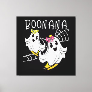 Impressão Em Tela Boonana Fantasma Banana Halloween Bonito