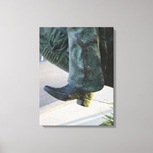 Impressão Em Tela Boot do Cowboy - Detalhes da Estátua