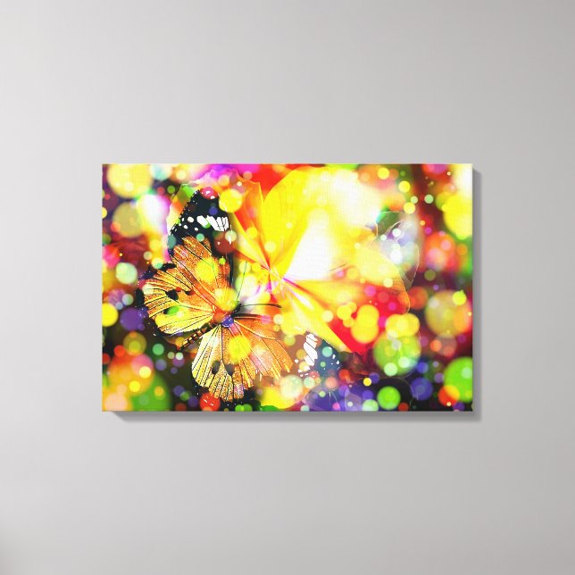 Impressão Em Tela Borboleta (Frente)