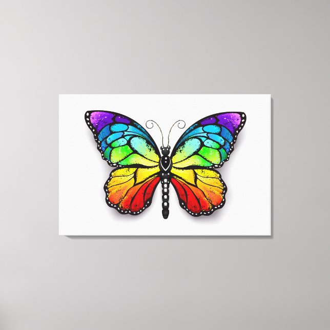 Impressão Em Tela Borboleta-arco-íris Monarca (Frente)