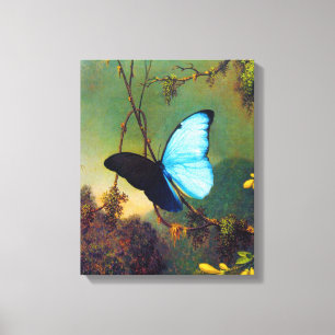 Impressão Em Tela Borboleta azul de Morpho