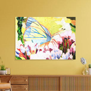 Impressão Em Tela Borboleta de colagem