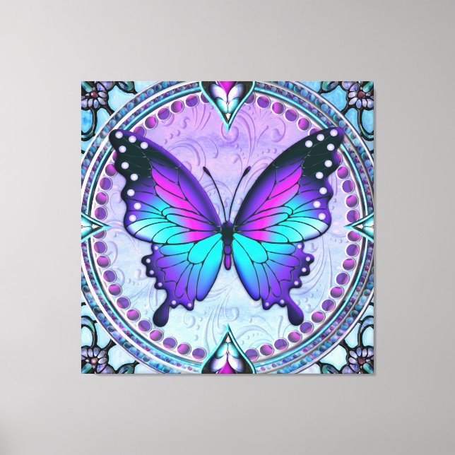 Impressão Em Tela Borboleta de sublimação com fundo (Frente)