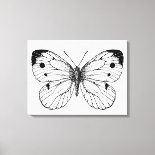 Impressão Em Tela Borboleta-do-repolho