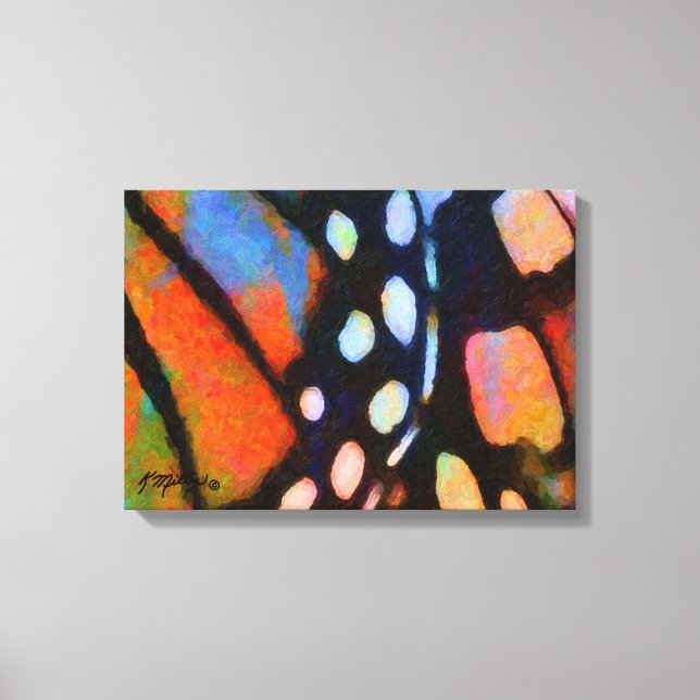 Impressão Em Tela Borboleta Monarca (Frente)