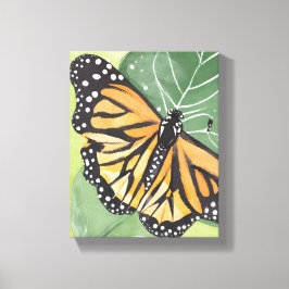 Impressão Em Tela Borboleta Monarca | Linda Aquarela