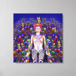 Impressão Em Tela Borboleta Robot