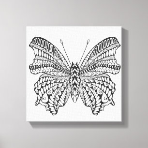 Impressão Em Tela Borboleta tropical inspirada 6