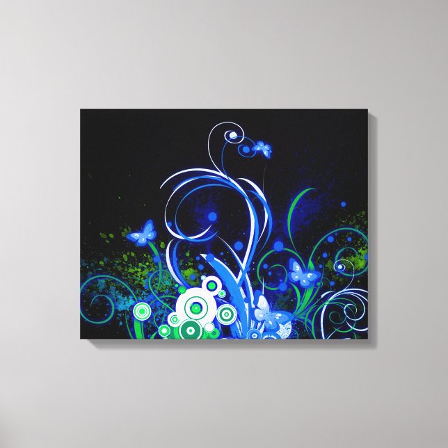 Impressão Em Tela Borboletas (Frente)