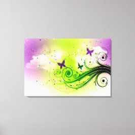 Impressão Em Tela Borboletas