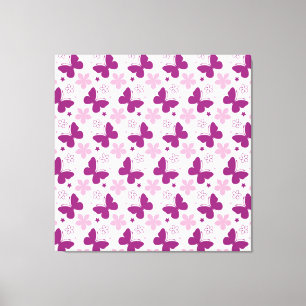 Impressão Em Tela Borboletas de tela estendida