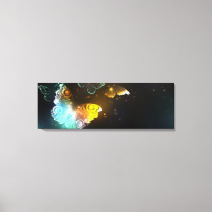 Impressão Em Tela Borboletas luminosas e borboletas noturnas