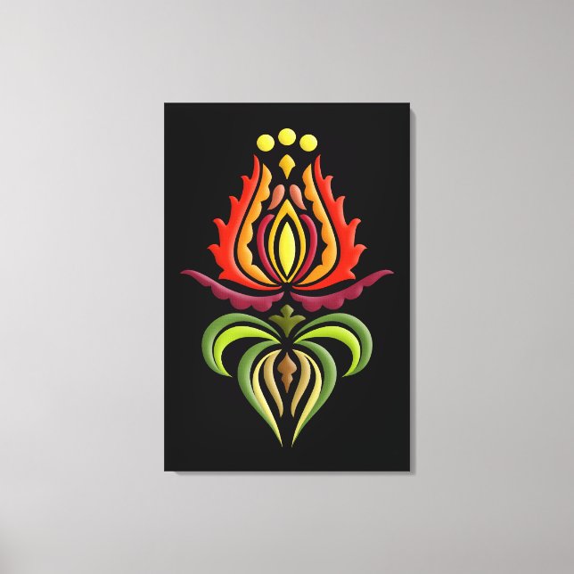 Impressão Em Tela Bordado do rico Mantle - Arte Folk Húngara (Frente)