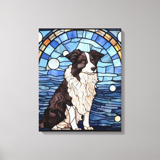Impressão Em Tela Border Collie  (Frente)