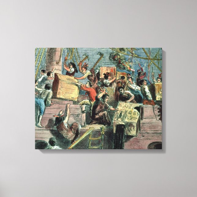 Impressão Em Tela Boston Tea Party, 16 de dezembro de 1773 (Frente)